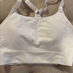 All in Motion White Sports Bra Moisture-Wicking Comfort